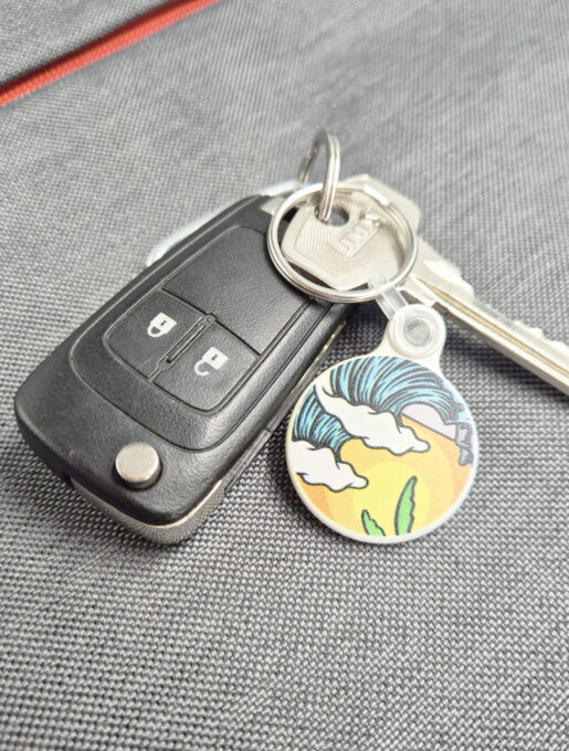 30mm Circle Keyring
