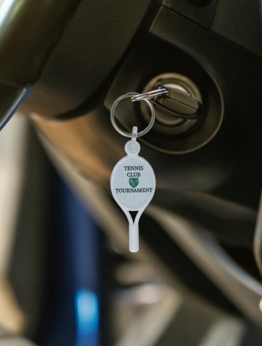 Racquet Shaped Keyring