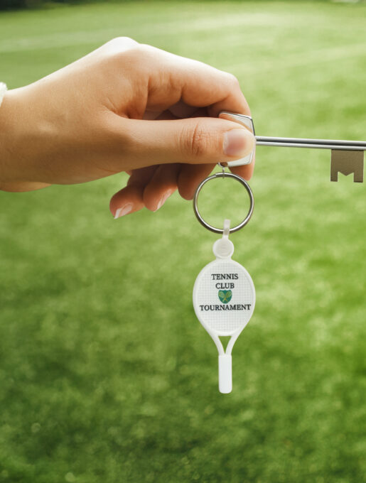Racquet Shaped Keyring